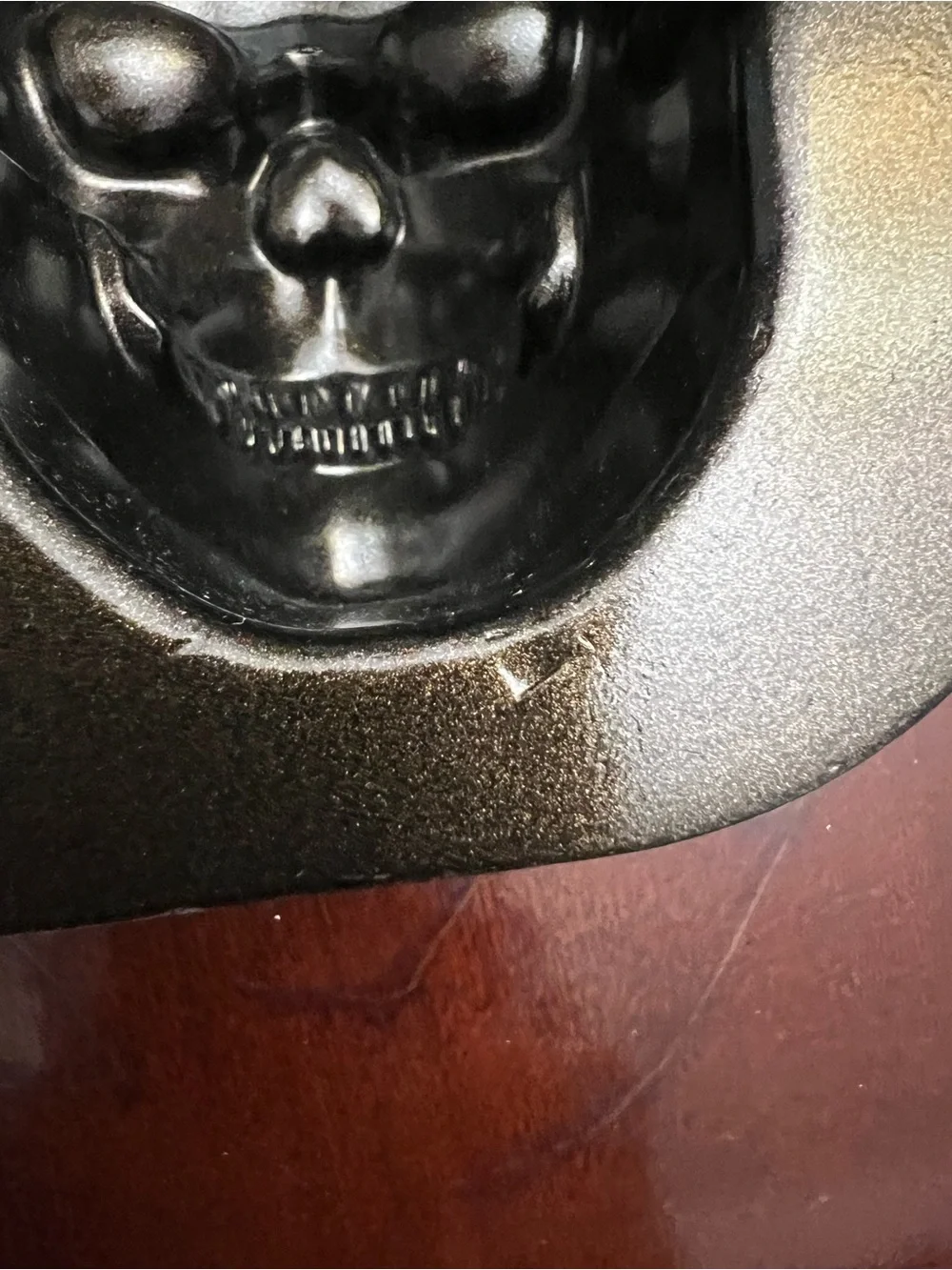 Nordic Ware Metallic Gray Haunted Skull Cakelet Pan, 6-Cavity